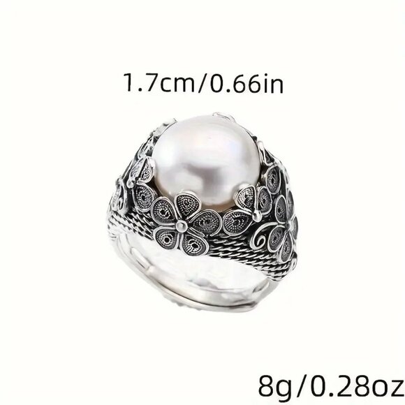Purely Handmade S925 Silver Elegant and Luxurious Vintage Women's Ring. - Picture 5 of 6